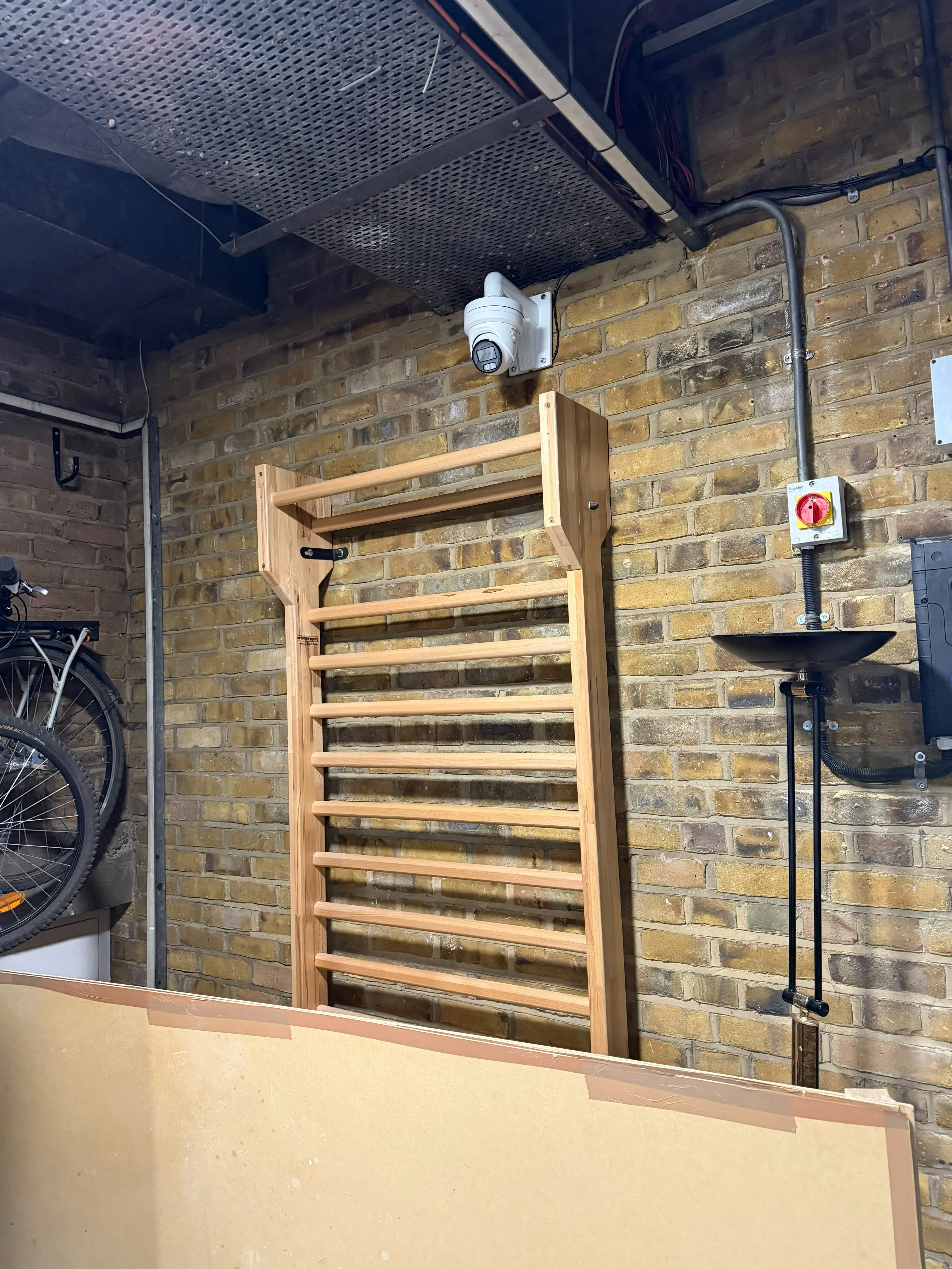 Turret CCTV camera covering a bike store