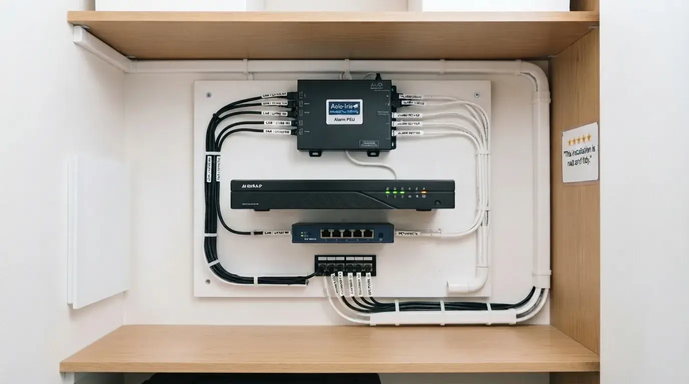 Neat and tidy communications installation